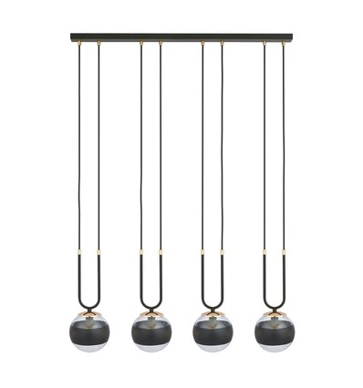 Glam 4 Sort/Stripe pendellampe - Ø14 cm, E14, 230V, uten lyskilde