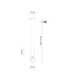 Glam 1 Hvit/Opal pendellampe - Ø15 cm, E14, 230V, uten lyskilde
