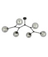 Space 6 Sort/Grafitt taklampe - Ø14 cm, E14, 230V, uten lyskilde
