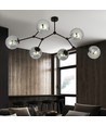 Space 6 Sort/Grafitt taklampe - Ø14 cm, E14, 230V, uten lyskilde