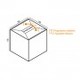Restsalg: Kobi Cube 2x4 watt hvit vegglampe - firkantet, justerbar spredning