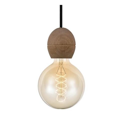 Outlet: Halo Design - Halo Design stikkontaktsett - mørkt tre, E27