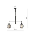 Lukka 2 Sort/Grafitt pendellampe - Ø14 cm, E27, 230V, uten lyskilde