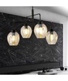 Lukka 4 Sort/Rav pendellampe - Ø14 cm, E27, 230V, uten lyskilde