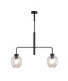 Lukka 2 Sort/Transparent pendellampe - Ø14 cm, E27, 230V, uten lyskilde