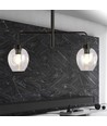 Lukka 2 Sort/Transparent pendellampe - Ø14 cm, E27, 230V, uten lyskilde