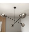 Linear 4 Sort/Grafit pendellampe - Ø14 cm, E14, 230V, uten lyskilde