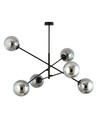 Linear 6 Sort/Grafitt pendellampe - Ø14 cm, E14, 230V, uten lyskilde