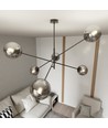 Linear 6 Sort/Grafitt pendellampe - Ø14 cm, E14, 230V, uten lyskilde