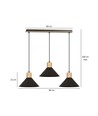 Rowen 3 Sort pendellampe - E27, 230V, uten lyskilde