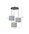 Hilde 3 Sort Premium Grå pendellampe - Ø20 cm, E27, 230V, uten lyskilde