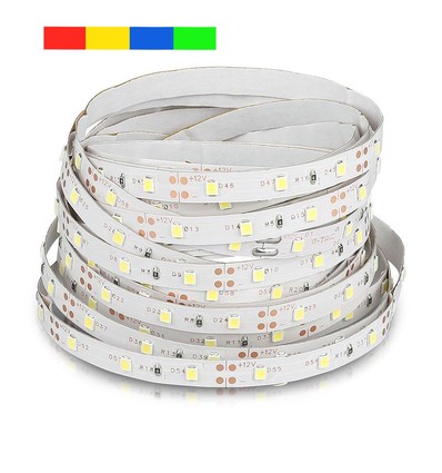 V-Tac 3,6W/m LED stripe - 5m, 8mm bred, 60 LED per meter, Farget lys