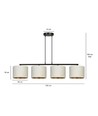 Hilde 4 Sort/Hvit pendellampe - Ø20 cm, E27, 230V, uten lyskilde