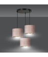Hilde 3 Sort Premium Rosa pendellampe - Ø20 cm, E27, 230V, uten lyskilde