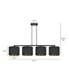 Hilde 4 Sort pendellampe - Ø20 cm, E27, 230V, uten lyskilde
