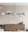 Rossi 6 Sort/Grafitt pendellampe - Ø14 cm, E14, 230V, uten lyskilde