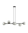 Rossi 6 Sort/Grafitt pendellampe - Ø14 cm, E14, 230V, uten lyskilde