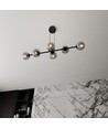 Rossi 6 Sort/Grafitt pendellampe - Ø14 cm, E14, 230V, uten lyskilde