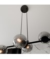 Rossi 6 Sort/Grafitt pendellampe - Ø14 cm, E14, 230V, uten lyskilde