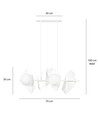 Drifton 4 Hvit pendellampe - Ø15 cm, E14, 230V, uten lyskilde