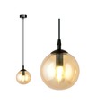 Cosmo 1 Sort/Amber pendellampe - Ø14 cm, E14, 230V, uten lyskilde