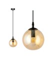 Cosmo 1 Sort/Amber pendellampe - Ø14 cm, E14, 230V, uten lyskilde