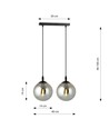 Cosmo 2 Sort/Grafitt pendellampe - Ø14 cm, E14, 230V, uten lyskilde