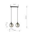 Cosmo 2 Sort/Grafitt pendellampe - Ø14 cm, E14, 230V, uten lyskilde
