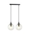 Cosmo 2 Sort/Transparent pendellampe - Ø14 cm, E14, 230V, uten lyskilde