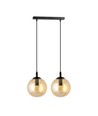 Cosmo 2 Sort/Amber pendellampe - Ø14 cm, E14, 230V, uten lyskilde