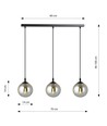 Cosmo 3 Sort/Grafitt pendellampe - Ø14 cm, E14, 230V, uten lyskilde
