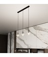Cosmo 3 Sort/Transparent pendellampe - Ø14 cm, E14, 230V, uten lyskilde