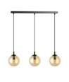 Cosmo 3 Sort/Amber pendellampe - Ø14 cm, E14, 230V, uten lyskilde