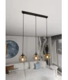 Cosmo 3 Sort/Amber pendellampe - Ø14 cm, E14, 230V, uten lyskilde