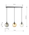 Cosmo 3 Sort Mix pendellampe - Ø14 cm, E14, 230V, uten lyskilde