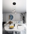 Cosmo 3 Sort Premium Transparent pendellampe - Ø14 cm, E14, 230V, uten lyspære