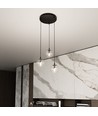 Cosmo 3 Sort Premium Transparent pendellampe - Ø14 cm, E14, 230V, uten lyspære