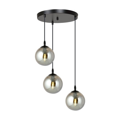 Cosmo 3 Sort Premium Grafitt pendellampe - Ø14 cm, E14, 230V, uten lyskilde