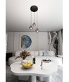 Cosmo 3 Sort Premium Grafitt pendellampe - Ø14 cm, E14, 230V, uten lyskilde