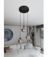 Cosmo 3 Sort Premium Grafitt pendellampe - Ø14 cm, E14, 230V, uten lyskilde