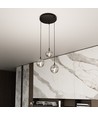 Cosmo 3 Sort Premium Grafitt pendellampe - Ø14 cm, E14, 230V, uten lyskilde
