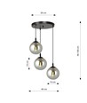 Cosmo 3 Sort Premium Grafitt pendellampe - Ø14 cm, E14, 230V, uten lyskilde