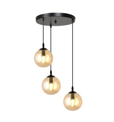 Cosmo 3 Sort Premium Rav pendellampe - Ø14 cm, E14, 230V, uten lyskilde