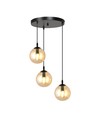 Cosmo 3 Sort Premium Rav pendellampe - Ø14 cm, E14, 230V, uten lyskilde