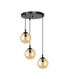 Cosmo 3 Sort Premium Rav pendellampe - Ø14 cm, E14, 230V, uten lyskilde