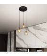 Cosmo 3 Sort Premium Rav pendellampe - Ø14 cm, E14, 230V, uten lyskilde