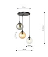 Cosmo 3 Sort Premium Mix pendellampe - Ø14 cm, E14, 230V, uten lyskilde