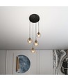 Cosmo 4 Sort Premium Rav pendellampe - Ø14 cm, E14, 230V, uten lyskilde