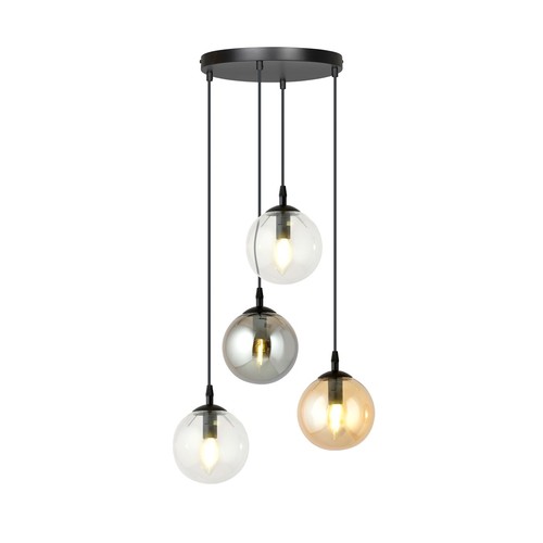 Cosmo 4 Sort Premium Mix pendellampe - Ø14 cm, E14, 230V, uten lyspære