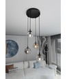 Cosmo 4 Sort Premium Mix pendellampe - Ø14 cm, E14, 230V, uten lyspære